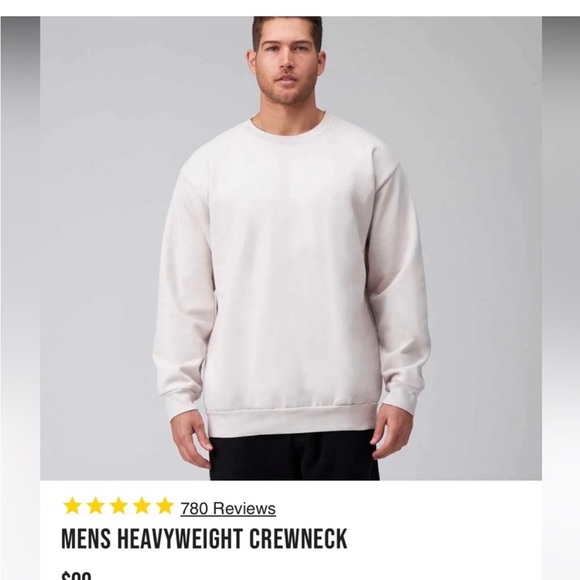 TALENTLESS Men's White Crewneck Sweater - Picture 1 of 6